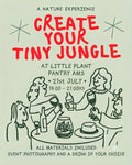 People creating glass terrariums during a terrarium workshop at Little Plant Pantry in Amsterdam
