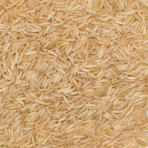 Close up of Basmati Rice Brown Organic
