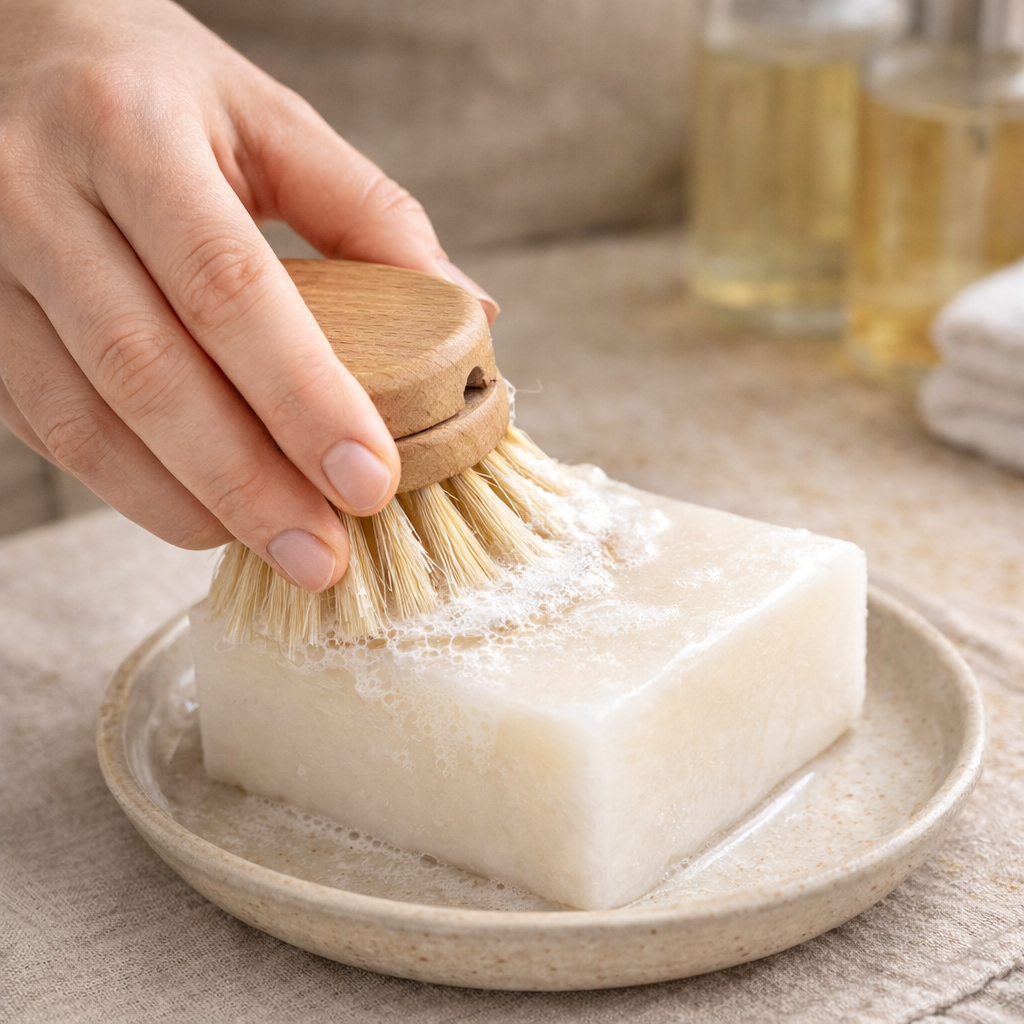 Lemon Bicarbonate Dish Soap Bar – 150g, Natural Degreasing & Eco-Friendly Alternative